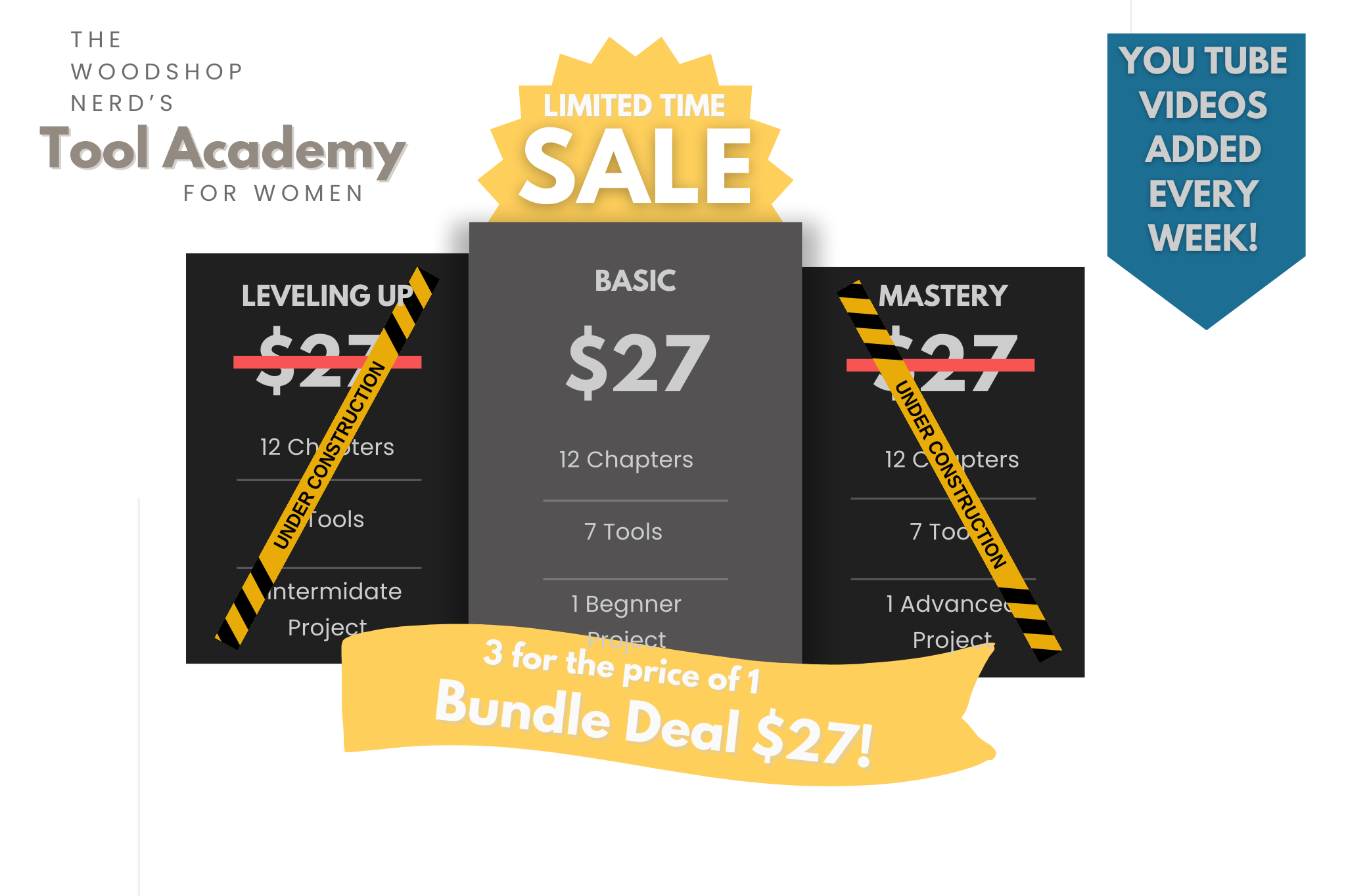 The Woodshop Nerd's Tool Academy for Women